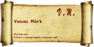 Vasas Márk névjegykártya