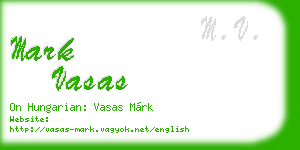 mark vasas business card